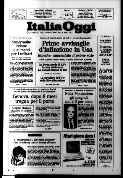 Italia oggi : quotidiano di economia finanza e politica